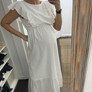 ISABEL Maternity white summer dress